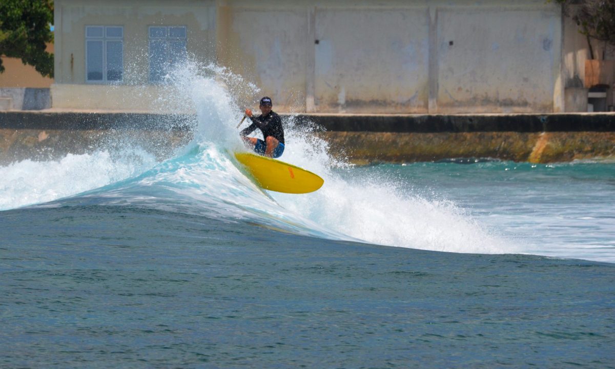 James Casey SUP guide Maldives